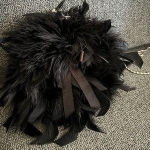 Feather evening bag